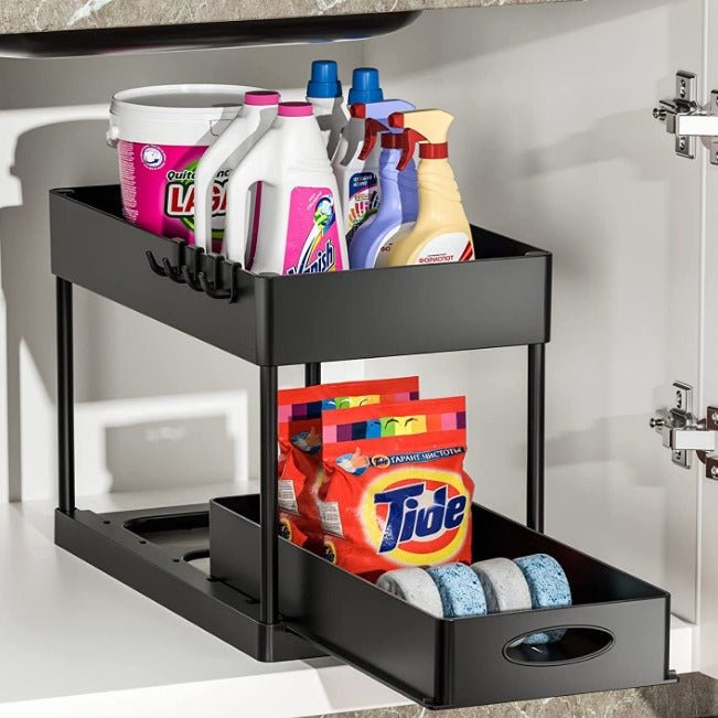 2-tier pull-out under sink organizer kitchen storage