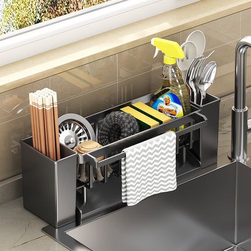 sink sponge draining rack kitchen