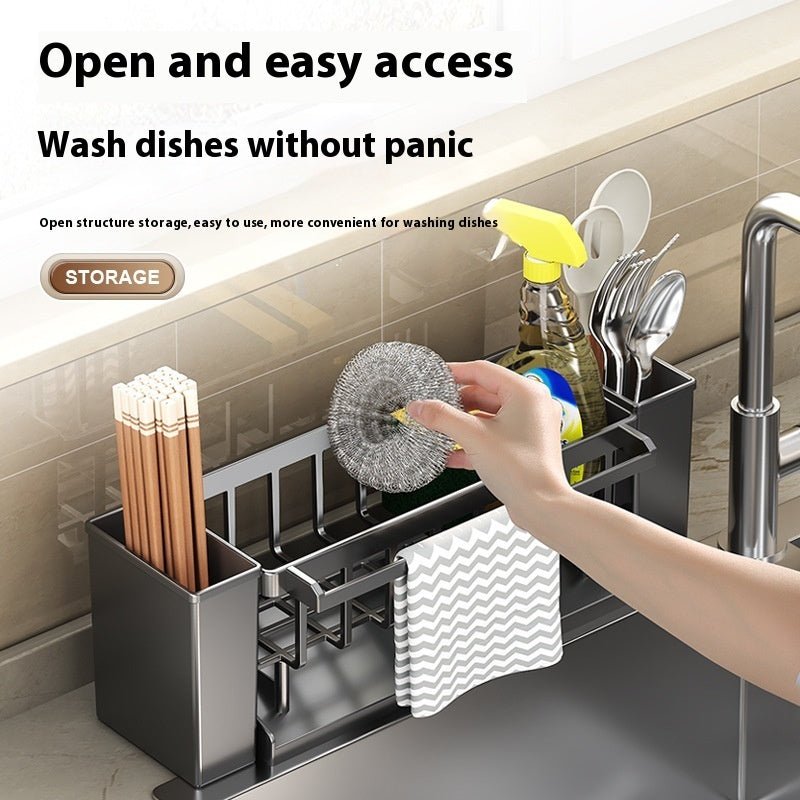 sink sponge draining rack kitchen