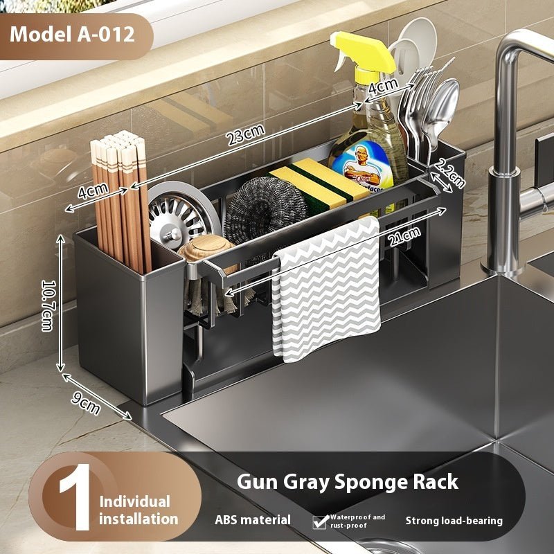 sink sponge draining rack kitchen