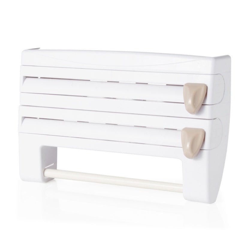 Wall mont wrap cutter kitchen organizer